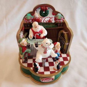 1994 Vintage Coca-Cola musical Santa Soda Fountain